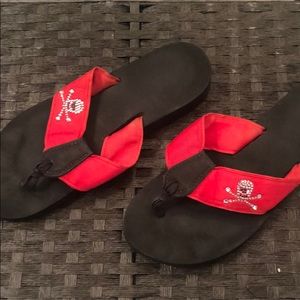 Custom pirate flip flops